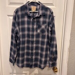 Telluride Clothing Co. XL Mens‎ Flannel Shirt Plaid Long Sleeve Button Up